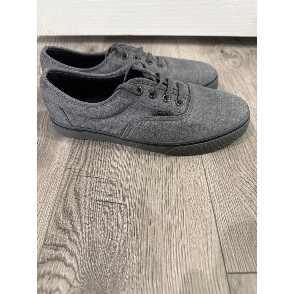Vans Era Gray Chambray Low Top Skate Shoes‎ Mens 6 Womens 7.5